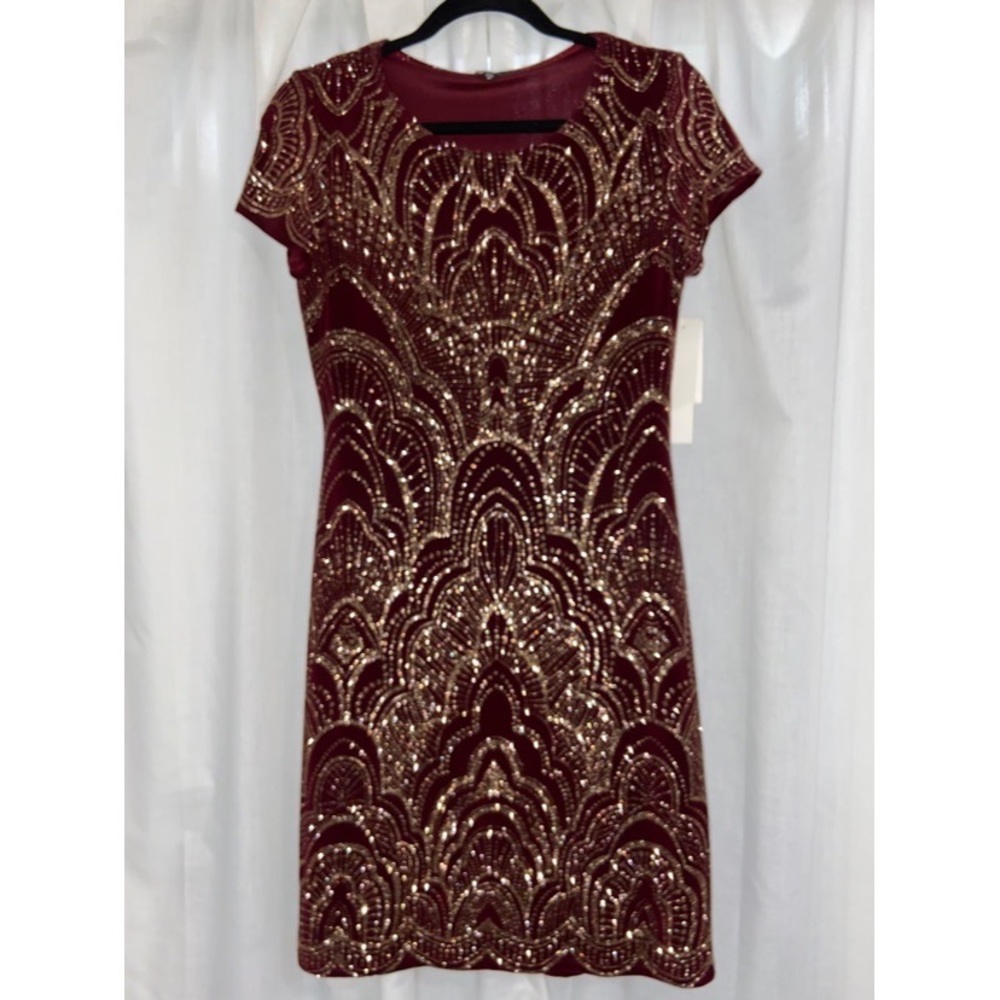 Stunning Maroon & Gold Dress